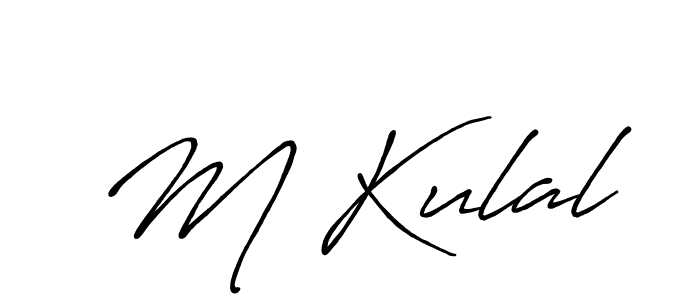 Use a signature maker to create a handwritten signature online. With this signature software, you can design (Antro_Vectra_Bolder) your own signature for name M Kulal. M Kulal signature style 7 images and pictures png