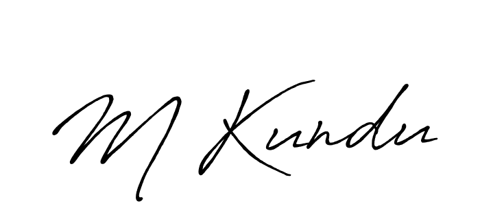 Design your own signature with our free online signature maker. With this signature software, you can create a handwritten (Antro_Vectra_Bolder) signature for name M Kundu. M Kundu signature style 7 images and pictures png