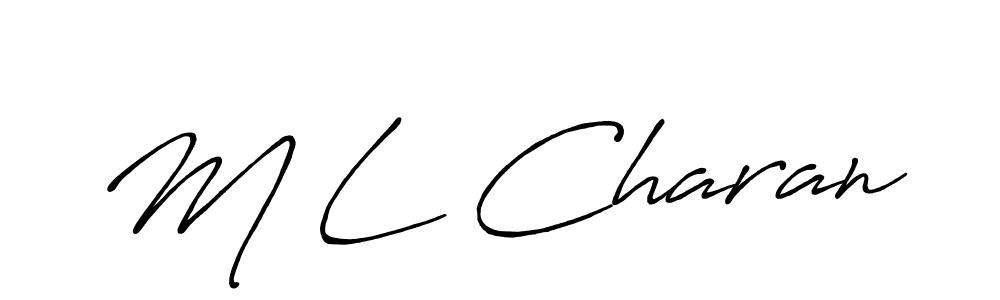 You can use this online signature creator to create a handwritten signature for the name M L Charan. This is the best online autograph maker. M L Charan signature style 7 images and pictures png