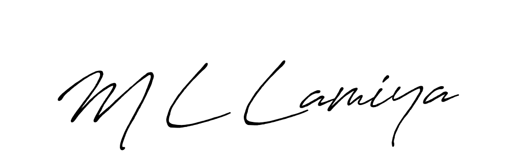 Here are the top 10 professional signature styles for the name M L Lamiya. These are the best autograph styles you can use for your name. M L Lamiya signature style 7 images and pictures png