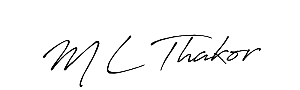 Also You can easily find your signature by using the search form. We will create M L Thakor name handwritten signature images for you free of cost using Antro_Vectra_Bolder sign style. M L Thakor signature style 7 images and pictures png