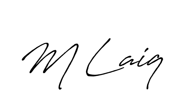 if you are searching for the best signature style for your name M Laiq. so please give up your signature search. here we have designed multiple signature styles  using Antro_Vectra_Bolder. M Laiq signature style 7 images and pictures png