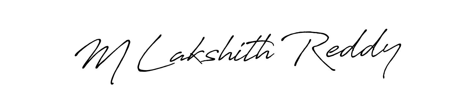 Make a short M Lakshith Reddy signature style. Manage your documents anywhere anytime using Antro_Vectra_Bolder. Create and add eSignatures, submit forms, share and send files easily. M Lakshith Reddy signature style 7 images and pictures png