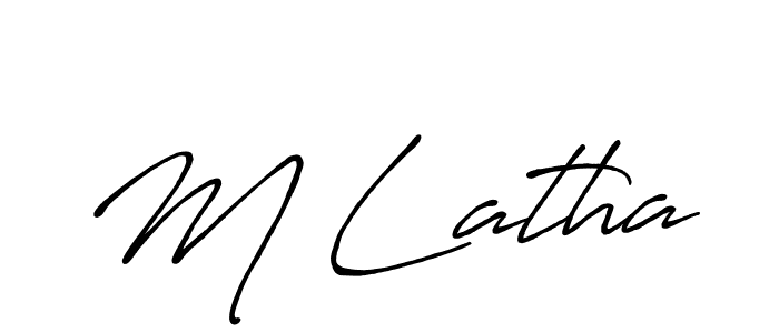 Also we have M Latha name is the best signature style. Create professional handwritten signature collection using Antro_Vectra_Bolder autograph style. M Latha signature style 7 images and pictures png