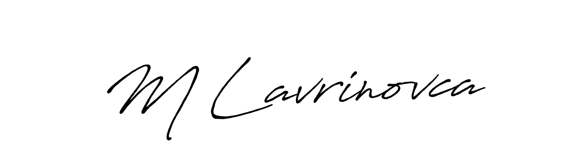 M Lavrinovca stylish signature style. Best Handwritten Sign (Antro_Vectra_Bolder) for my name. Handwritten Signature Collection Ideas for my name M Lavrinovca. M Lavrinovca signature style 7 images and pictures png