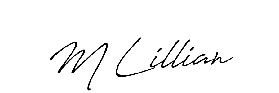 Antro_Vectra_Bolder is a professional signature style that is perfect for those who want to add a touch of class to their signature. It is also a great choice for those who want to make their signature more unique. Get M Lillian name to fancy signature for free. M Lillian signature style 7 images and pictures png