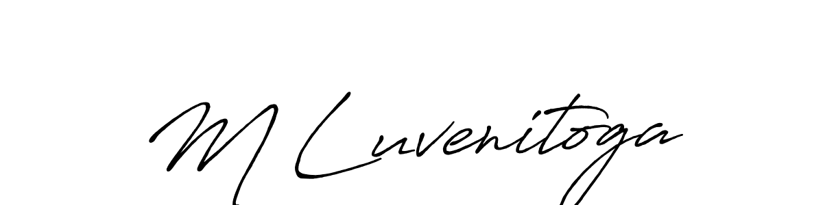 Antro_Vectra_Bolder is a professional signature style that is perfect for those who want to add a touch of class to their signature. It is also a great choice for those who want to make their signature more unique. Get M Luvenitoga name to fancy signature for free. M Luvenitoga signature style 7 images and pictures png