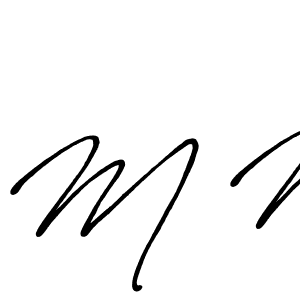 Create a beautiful signature design for name M M. With this signature (Antro_Vectra_Bolder) fonts, you can make a handwritten signature for free. M M signature style 7 images and pictures png