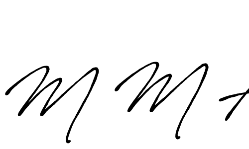 Also You can easily find your signature by using the search form. We will create M M A name handwritten signature images for you free of cost using Antro_Vectra_Bolder sign style. M M A signature style 7 images and pictures png