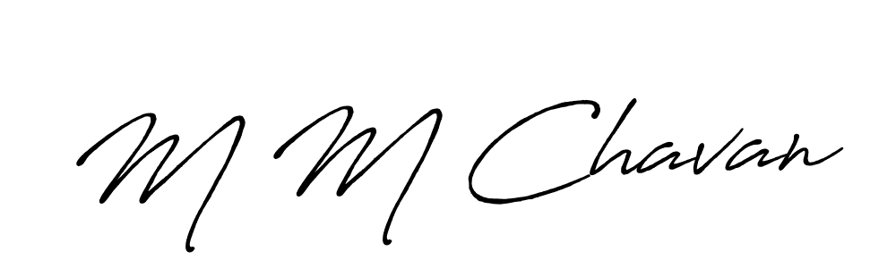 Also we have M M Chavan name is the best signature style. Create professional handwritten signature collection using Antro_Vectra_Bolder autograph style. M M Chavan signature style 7 images and pictures png