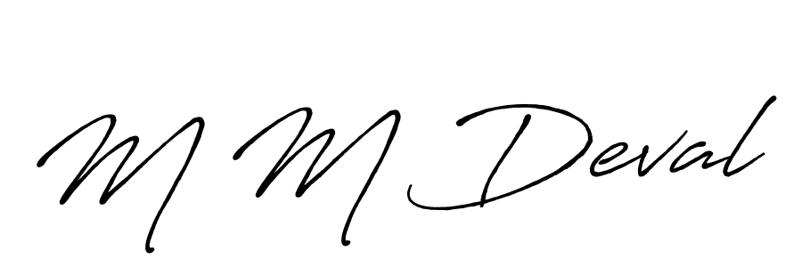 Design your own signature with our free online signature maker. With this signature software, you can create a handwritten (Antro_Vectra_Bolder) signature for name M M Deval. M M Deval signature style 7 images and pictures png