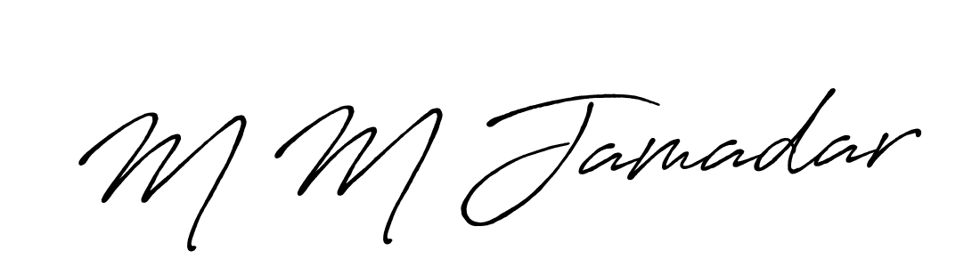 M M Jamadar stylish signature style. Best Handwritten Sign (Antro_Vectra_Bolder) for my name. Handwritten Signature Collection Ideas for my name M M Jamadar. M M Jamadar signature style 7 images and pictures png