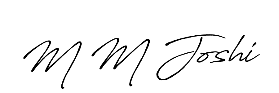 How to make M M Joshi signature? Antro_Vectra_Bolder is a professional autograph style. Create handwritten signature for M M Joshi name. M M Joshi signature style 7 images and pictures png