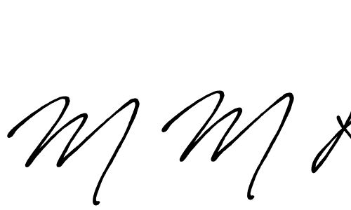 Make a beautiful signature design for name M M K. With this signature (Antro_Vectra_Bolder) style, you can create a handwritten signature for free. M M K signature style 7 images and pictures png