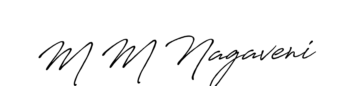 Use a signature maker to create a handwritten signature online. With this signature software, you can design (Antro_Vectra_Bolder) your own signature for name M M Nagaveni. M M Nagaveni signature style 7 images and pictures png