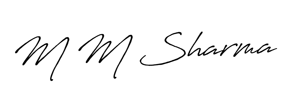 if you are searching for the best signature style for your name M M Sharma. so please give up your signature search. here we have designed multiple signature styles  using Antro_Vectra_Bolder. M M Sharma signature style 7 images and pictures png