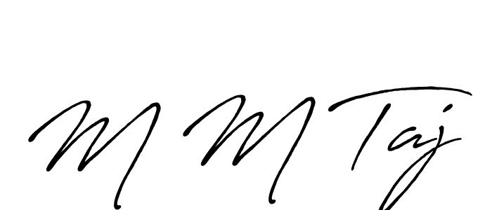 Antro_Vectra_Bolder is a professional signature style that is perfect for those who want to add a touch of class to their signature. It is also a great choice for those who want to make their signature more unique. Get M M Taj name to fancy signature for free. M M Taj signature style 7 images and pictures png