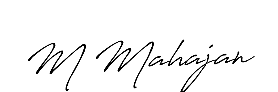 The best way (Antro_Vectra_Bolder) to make a short signature is to pick only two or three words in your name. The name M Mahajan include a total of six letters. For converting this name. M Mahajan signature style 7 images and pictures png