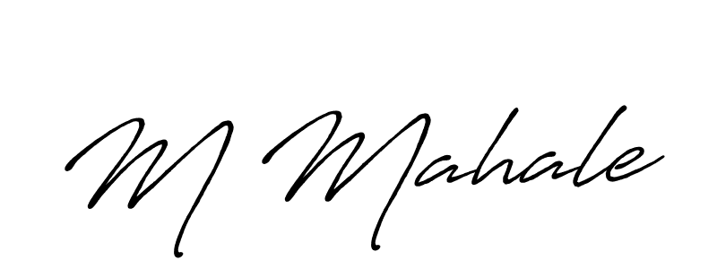 Use a signature maker to create a handwritten signature online. With this signature software, you can design (Antro_Vectra_Bolder) your own signature for name M Mahale. M Mahale signature style 7 images and pictures png