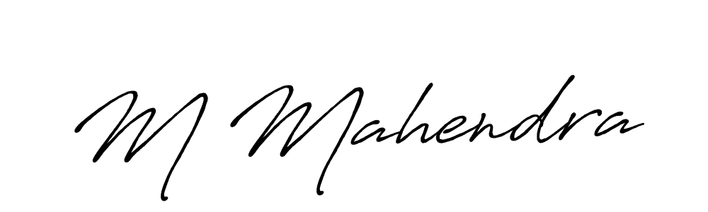 The best way (Antro_Vectra_Bolder) to make a short signature is to pick only two or three words in your name. The name M Mahendra include a total of six letters. For converting this name. M Mahendra signature style 7 images and pictures png