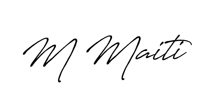 This is the best signature style for the M Maiti name. Also you like these signature font (Antro_Vectra_Bolder). Mix name signature. M Maiti signature style 7 images and pictures png