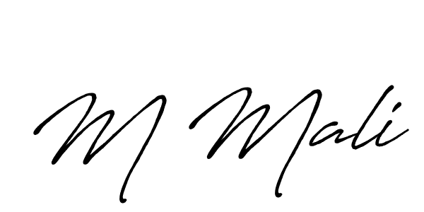 Use a signature maker to create a handwritten signature online. With this signature software, you can design (Antro_Vectra_Bolder) your own signature for name M Mali. M Mali signature style 7 images and pictures png