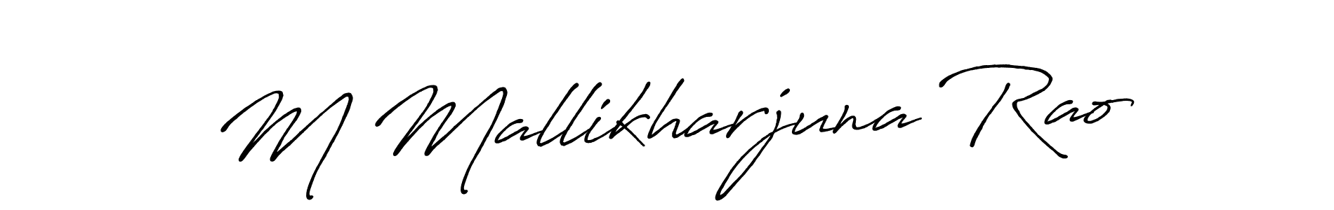 Create a beautiful signature design for name M Mallikharjuna Rao. With this signature (Antro_Vectra_Bolder) fonts, you can make a handwritten signature for free. M Mallikharjuna Rao signature style 7 images and pictures png