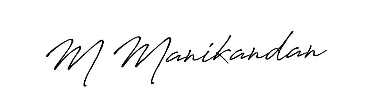 Best and Professional Signature Style for M Manikandan. Antro_Vectra_Bolder Best Signature Style Collection. M Manikandan signature style 7 images and pictures png