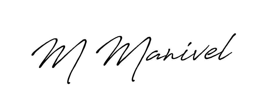 Antro_Vectra_Bolder is a professional signature style that is perfect for those who want to add a touch of class to their signature. It is also a great choice for those who want to make their signature more unique. Get M Manivel name to fancy signature for free. M Manivel signature style 7 images and pictures png