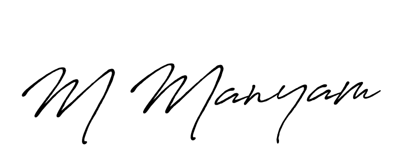 Also You can easily find your signature by using the search form. We will create M Manyam name handwritten signature images for you free of cost using Antro_Vectra_Bolder sign style. M Manyam signature style 7 images and pictures png