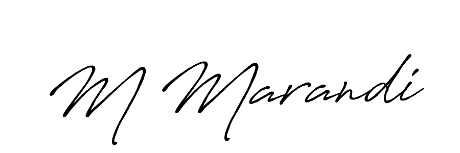 Design your own signature with our free online signature maker. With this signature software, you can create a handwritten (Antro_Vectra_Bolder) signature for name M Marandi. M Marandi signature style 7 images and pictures png