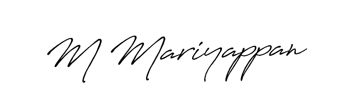 M Mariyappan stylish signature style. Best Handwritten Sign (Antro_Vectra_Bolder) for my name. Handwritten Signature Collection Ideas for my name M Mariyappan. M Mariyappan signature style 7 images and pictures png