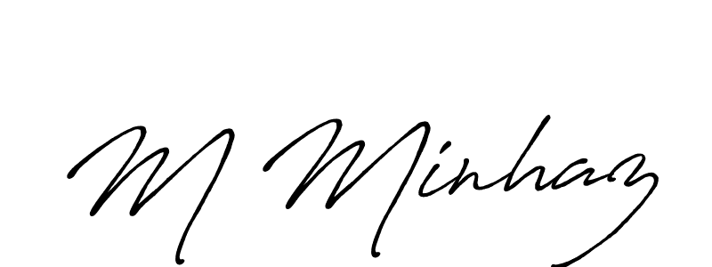 Also we have M Minhaz name is the best signature style. Create professional handwritten signature collection using Antro_Vectra_Bolder autograph style. M Minhaz signature style 7 images and pictures png