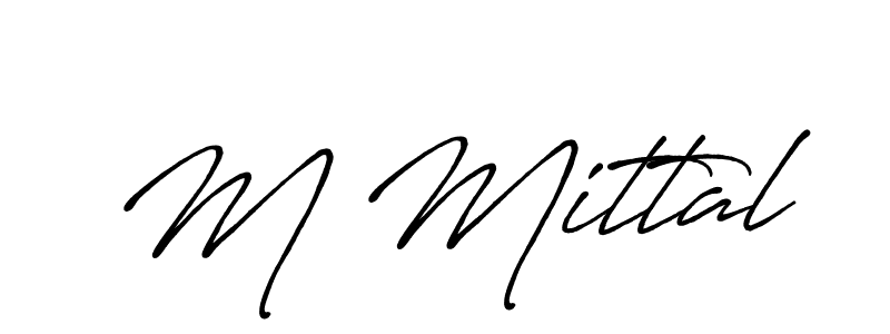 How to make M Mittal signature? Antro_Vectra_Bolder is a professional autograph style. Create handwritten signature for M Mittal name. M Mittal signature style 7 images and pictures png