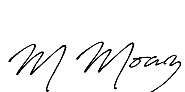 Also we have M Moaz name is the best signature style. Create professional handwritten signature collection using Antro_Vectra_Bolder autograph style. M Moaz signature style 7 images and pictures png