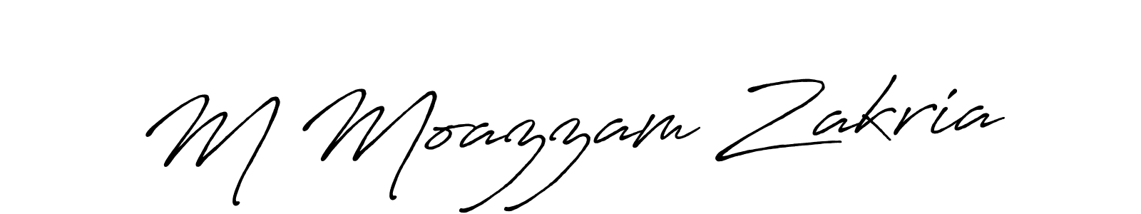 Make a beautiful signature design for name M Moazzam Zakria. With this signature (Antro_Vectra_Bolder) style, you can create a handwritten signature for free. M Moazzam Zakria signature style 7 images and pictures png