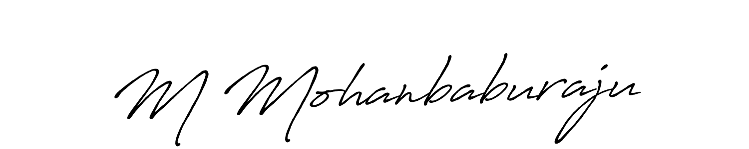 Use a signature maker to create a handwritten signature online. With this signature software, you can design (Antro_Vectra_Bolder) your own signature for name M Mohanbaburaju. M Mohanbaburaju signature style 7 images and pictures png