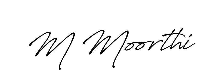 Design your own signature with our free online signature maker. With this signature software, you can create a handwritten (Antro_Vectra_Bolder) signature for name M Moorthi. M Moorthi signature style 7 images and pictures png