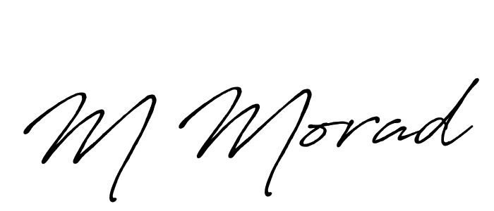 Make a beautiful signature design for name M Morad. With this signature (Antro_Vectra_Bolder) style, you can create a handwritten signature for free. M Morad signature style 7 images and pictures png