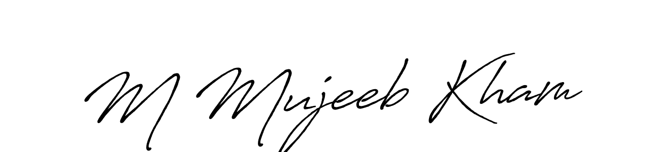 Also You can easily find your signature by using the search form. We will create M Mujeeb Kham name handwritten signature images for you free of cost using Antro_Vectra_Bolder sign style. M Mujeeb Kham signature style 7 images and pictures png