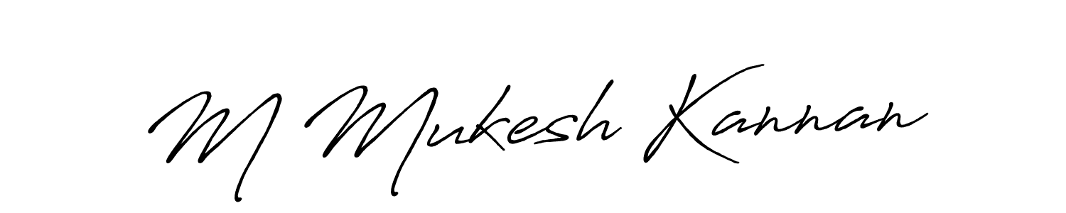 Also we have M Mukesh Kannan name is the best signature style. Create professional handwritten signature collection using Antro_Vectra_Bolder autograph style. M Mukesh Kannan signature style 7 images and pictures png