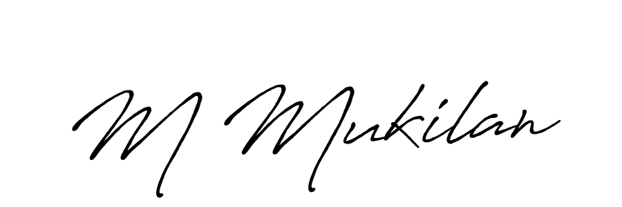 You can use this online signature creator to create a handwritten signature for the name M Mukilan. This is the best online autograph maker. M Mukilan signature style 7 images and pictures png