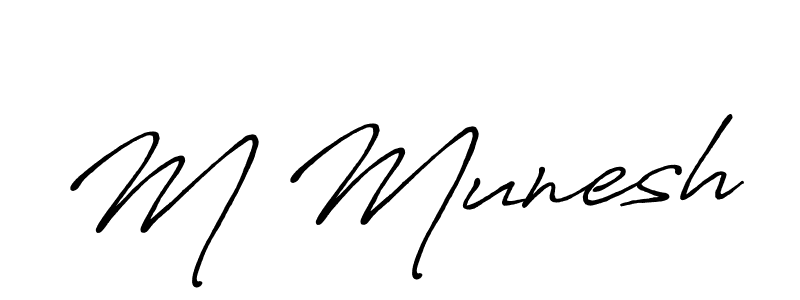 This is the best signature style for the M Munesh name. Also you like these signature font (Antro_Vectra_Bolder). Mix name signature. M Munesh signature style 7 images and pictures png