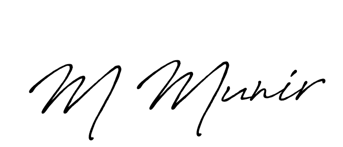It looks lik you need a new signature style for name M Munir. Design unique handwritten (Antro_Vectra_Bolder) signature with our free signature maker in just a few clicks. M Munir signature style 7 images and pictures png