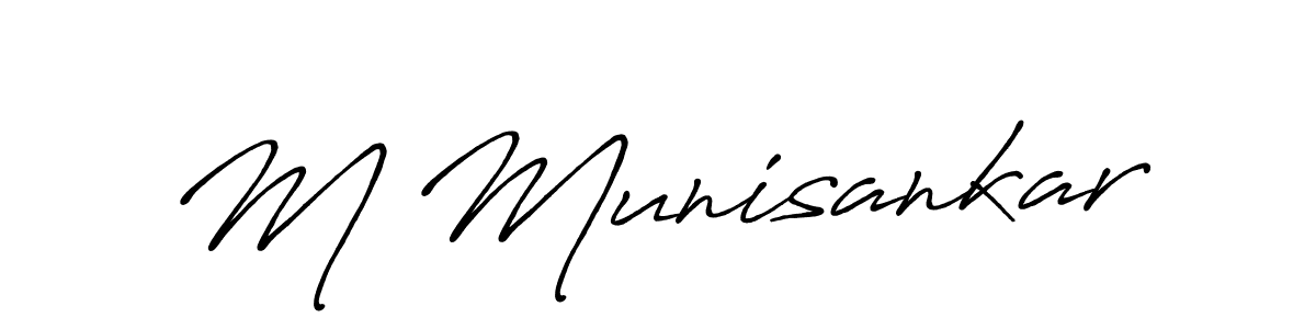 Also You can easily find your signature by using the search form. We will create M Munisankar name handwritten signature images for you free of cost using Antro_Vectra_Bolder sign style. M Munisankar signature style 7 images and pictures png