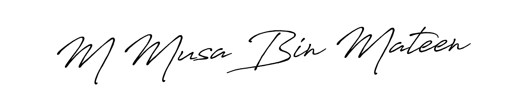 Best and Professional Signature Style for M Musa Bin Mateen. Antro_Vectra_Bolder Best Signature Style Collection. M Musa Bin Mateen signature style 7 images and pictures png