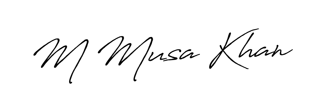 You should practise on your own different ways (Antro_Vectra_Bolder) to write your name (M Musa Khan) in signature. don't let someone else do it for you. M Musa Khan signature style 7 images and pictures png