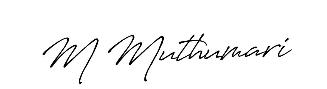 It looks lik you need a new signature style for name M Muthumari. Design unique handwritten (Antro_Vectra_Bolder) signature with our free signature maker in just a few clicks. M Muthumari signature style 7 images and pictures png