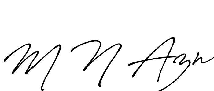 Create a beautiful signature design for name M N Azn. With this signature (Antro_Vectra_Bolder) fonts, you can make a handwritten signature for free. M N Azn signature style 7 images and pictures png