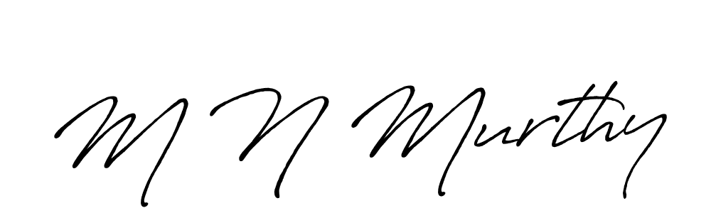 M N Murthy stylish signature style. Best Handwritten Sign (Antro_Vectra_Bolder) for my name. Handwritten Signature Collection Ideas for my name M N Murthy. M N Murthy signature style 7 images and pictures png